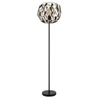 STEHLEUCHTE 15759S MIKA - Klar/Goldfarben, Basics, Kunststoff/Metall (40/157cm) - Globo