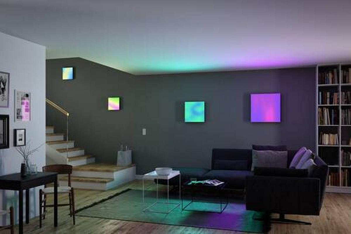 LED-Paneel Velora Rainbow in Weiß max. 19 Watt - Weiß, Basics, Metall (45/45/6,4cm) - Paulmann