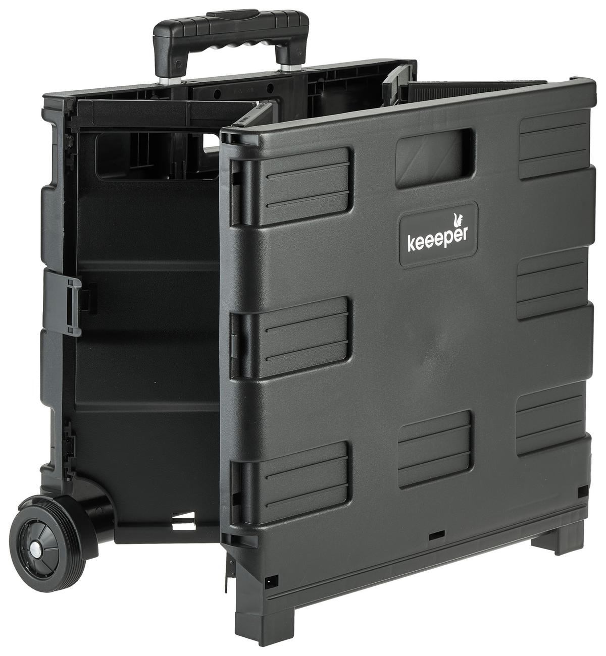 Einkaufstrolley Olli Schwarz ca. 65l - Schwarz, KONVENTIONELL, Kunststoff (42/40,5/38cm)