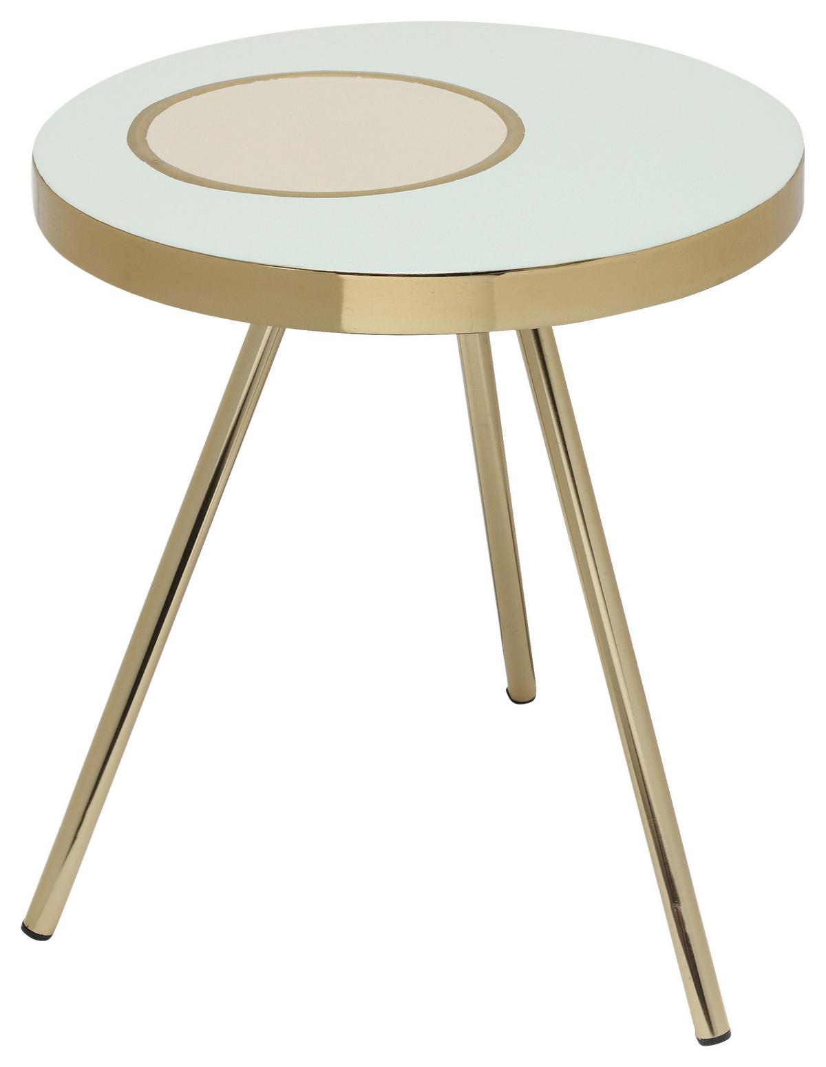BEISTELLTISCH MORRISON 2025 - Roségold/Goldfarben, Design, Metall (41/41/47cm) - Kayoom