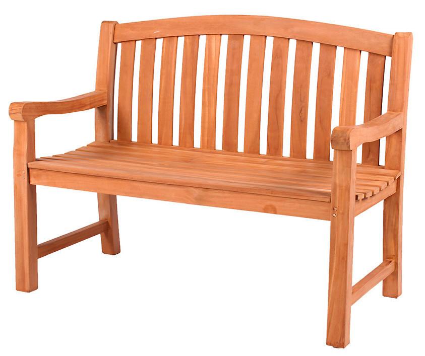 Gartenbank Woodie ca. 120x57x94 cm Teak massiv - Naturfarben, Basics, Holz (120/57/94cm) - Gardenson