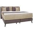 Boxspringbett in Braun/Beige ca. 160x200cm - Beige/Schwarz, KONVENTIONELL, Holz/Kunststoff (160/200cm) Boxspringbett in Braun/Beige ca. 160x200cm - Beige/Schwarz, KONVENTIONELL, Holz/Kunststoff (160/200cm)