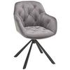 STOL MED ARMSTÖD EILEEN - grå/svart, Lifestyle, metall/textil (68/86/64cm) - Mömax