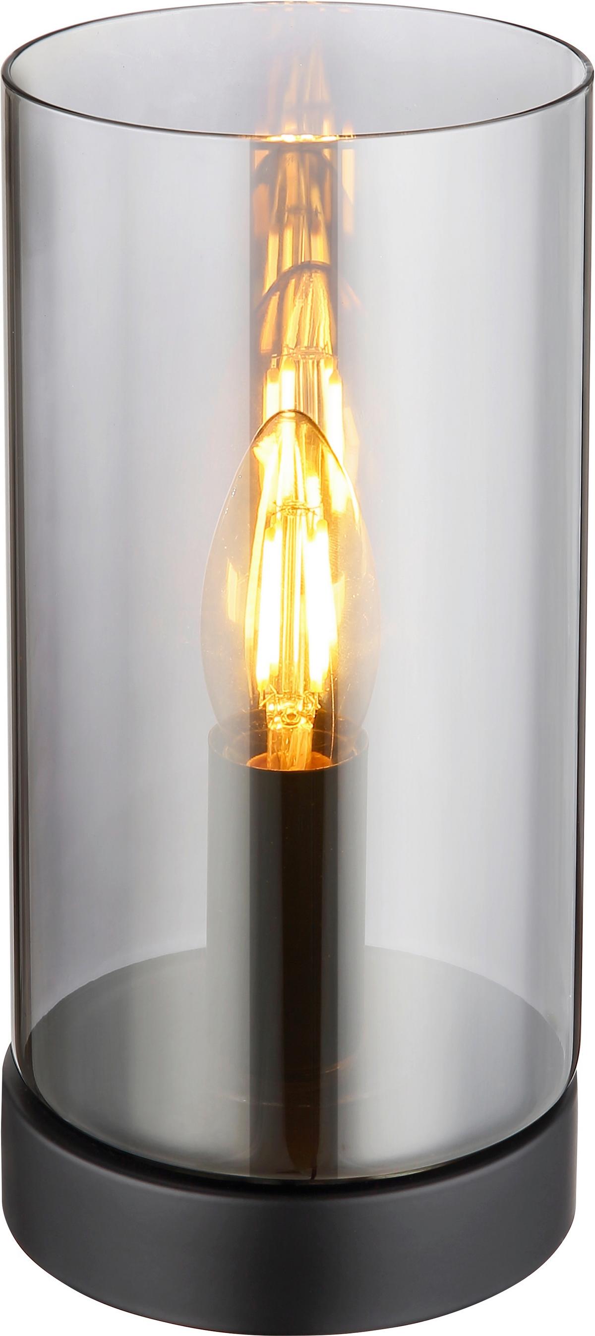 Stolna Svjetiljka Crna Boja - crna, Basics, staklo/metal (11/22,5cm) - Globo