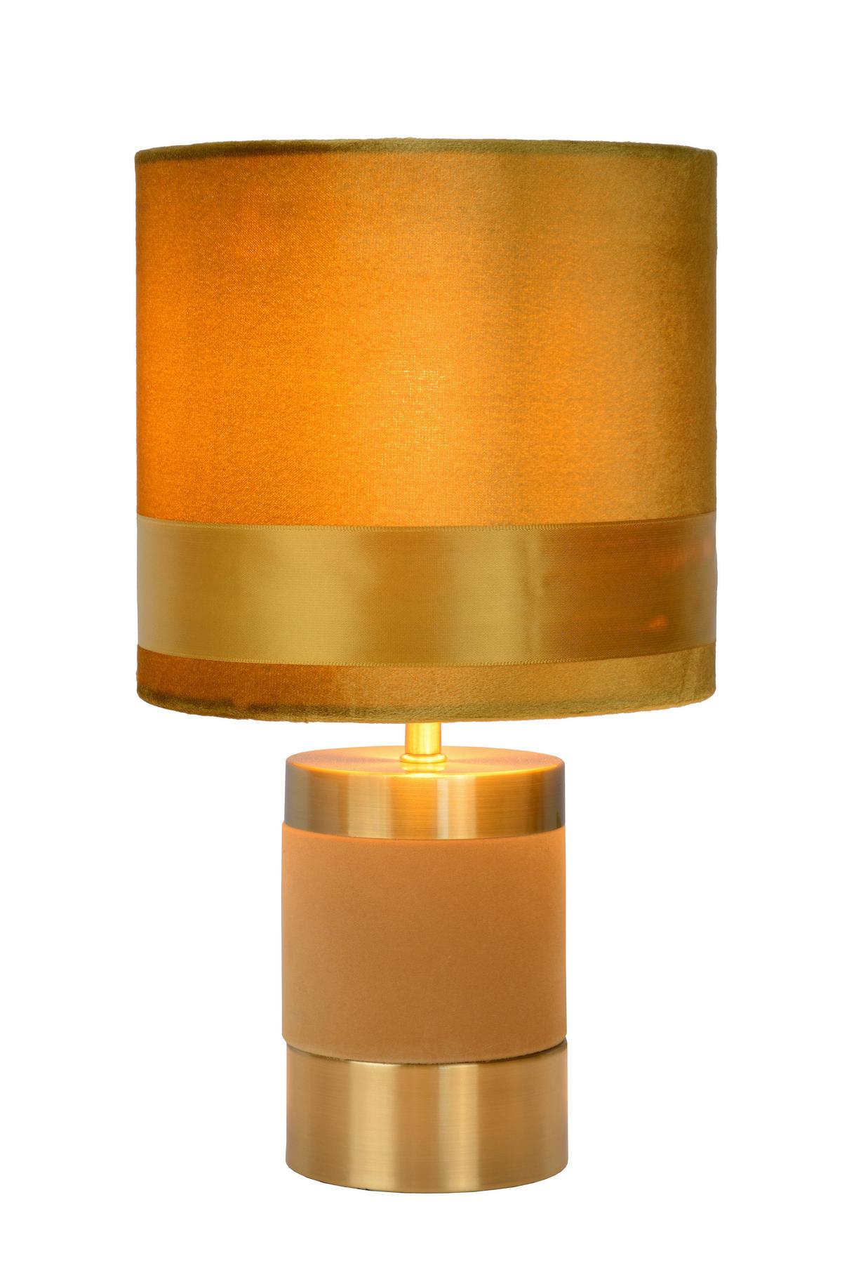 Tischleuchte 10500/81/34 Frizzle - Gelb/Goldfarben, Design, Textil/Metall (18/32cm) - Lucide