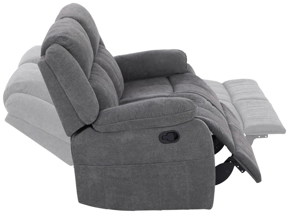 Dvosed Chester, Siva - siva/črna, Basics, umetna masa/tekstil (153/101/90cm) - P & B