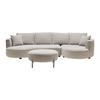 Wohnlandschaft Nilas Beige Webstoff - Greige/Beige, MODERN, Holz/Textil (335/65/154cm) - Bessagi Home