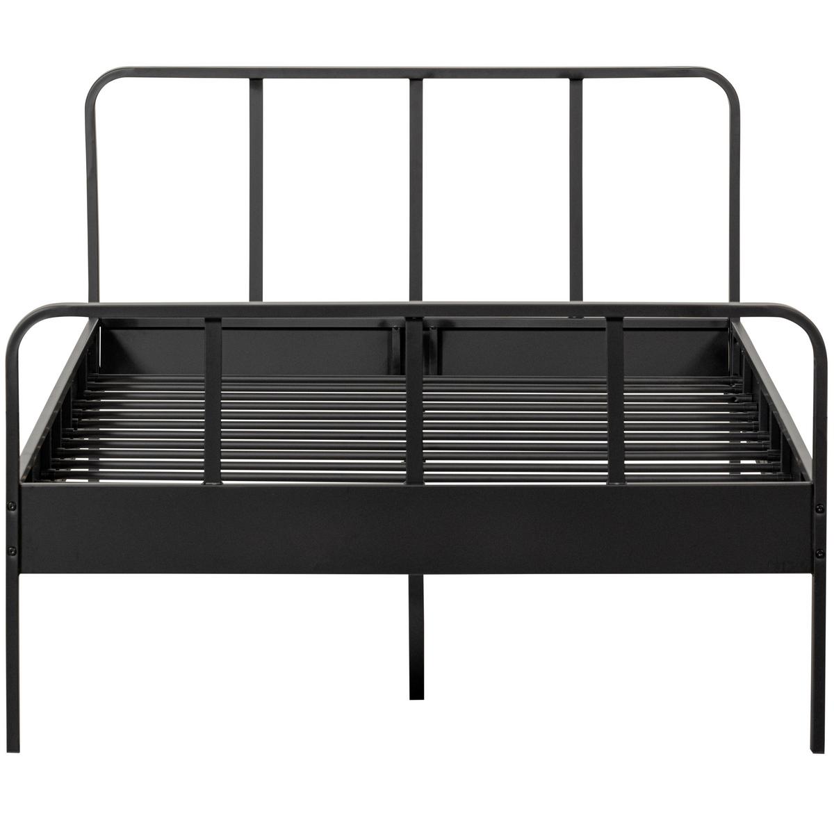 Metallbett Mees Schwarz ca. 120x200 cm - Schwarz, Basics, Metall (120/200cm) - MID.YOU