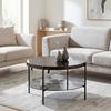SOFFBORD AIKO -TOP- -BASED- - svart, Modern, metall/glas (75/45cm) - Based