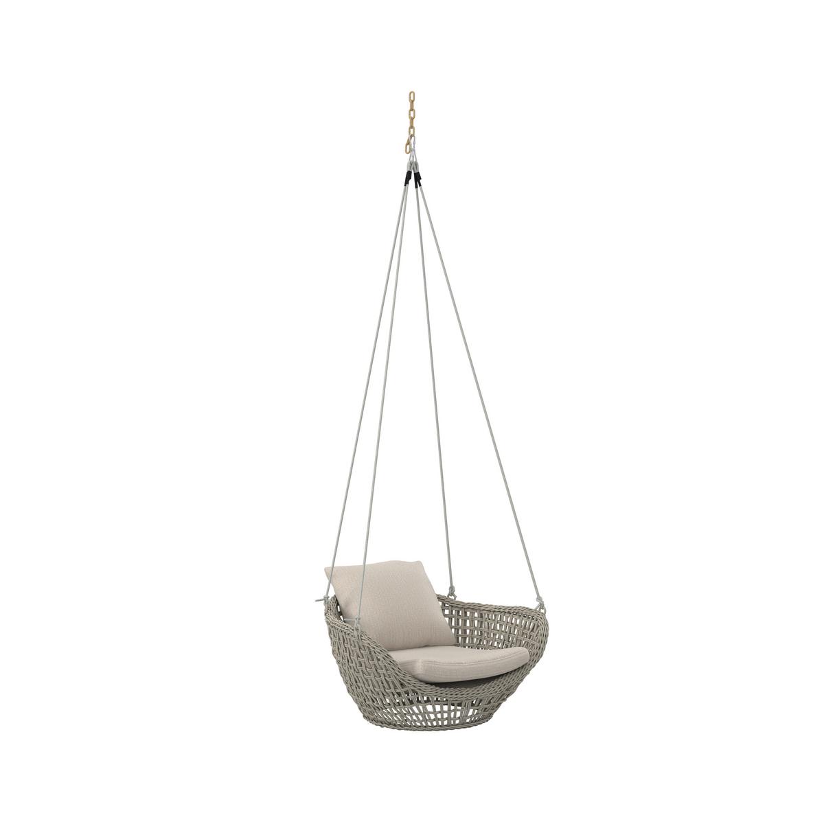 Viseči Stol Elodie, Krem - krem barve, Moderno, kovina/umetna masa (83/73/48cm) - Bessagi Garden