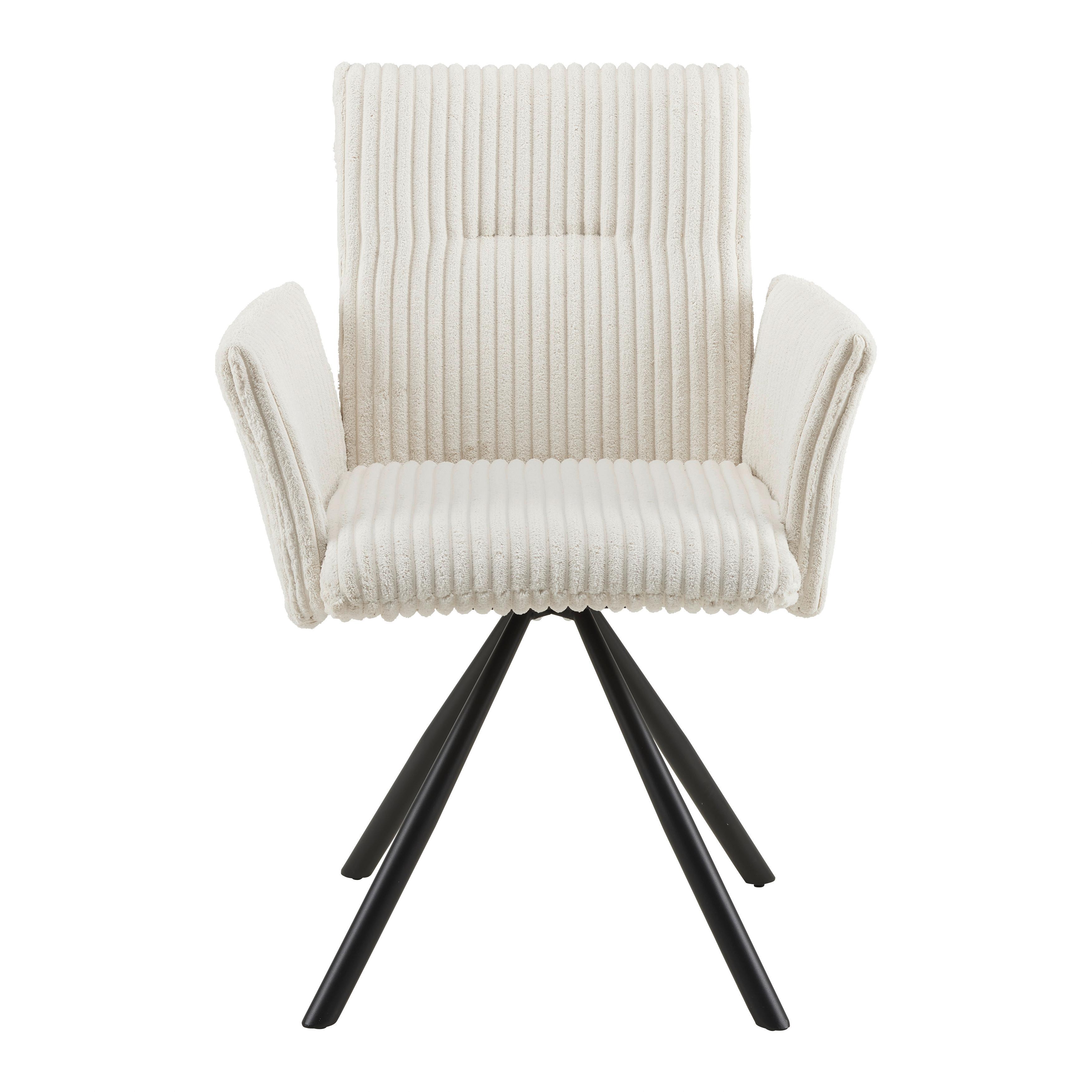 STOL MED ARMSTÖD JADE - beige/svart, Modern, metall/trä (64/87/63cm) - Bessagi Home