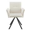 STOL MED ARMSTÖD JADE - beige/svart, Modern, metall/trä (64/87/63cm) - Bessagi Home