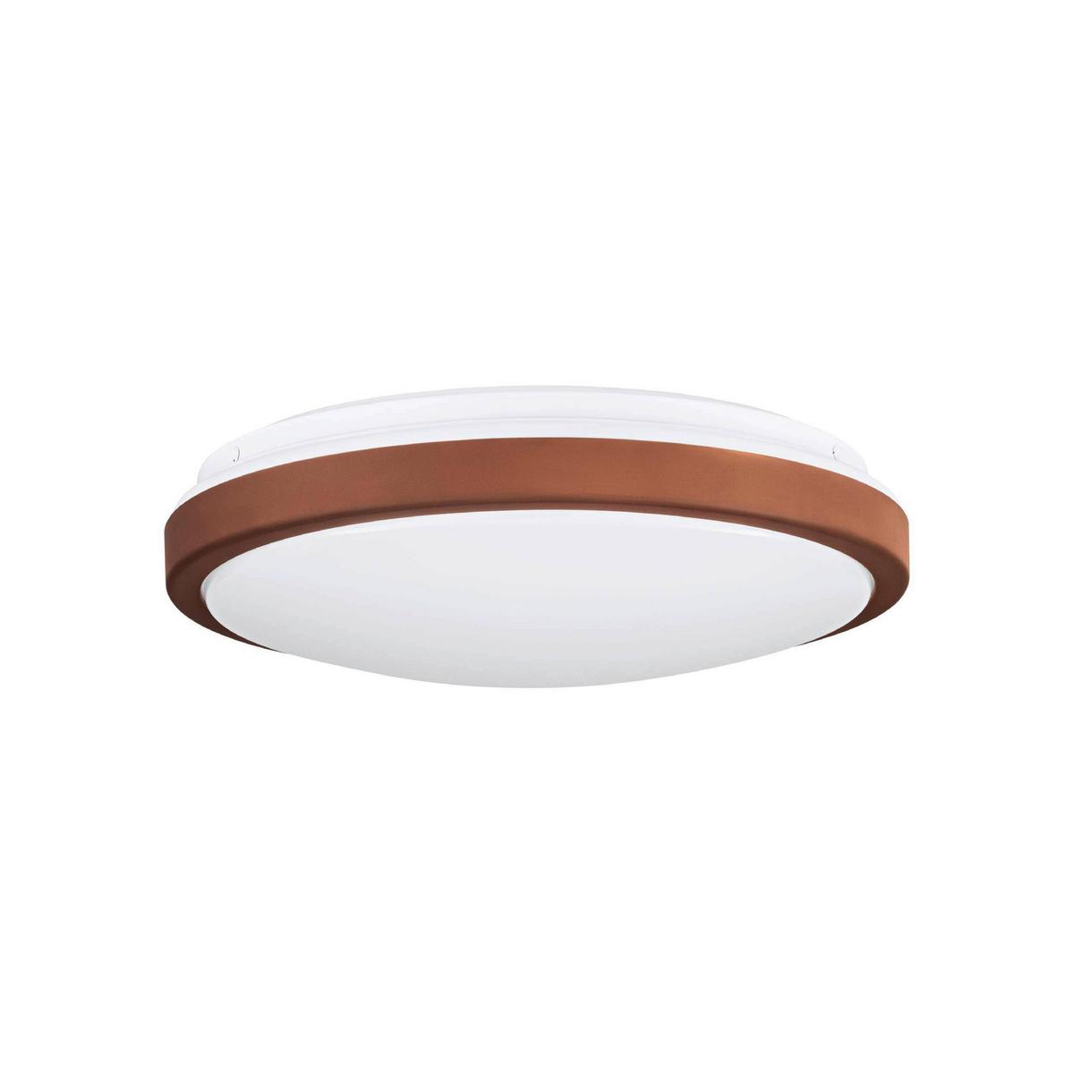 Deckenleuchte 31221 Lezuza Mokka/weiss - Weiss/Mokka, Basics, Kunststoff/Metall (32,5/9cm) - Eglo