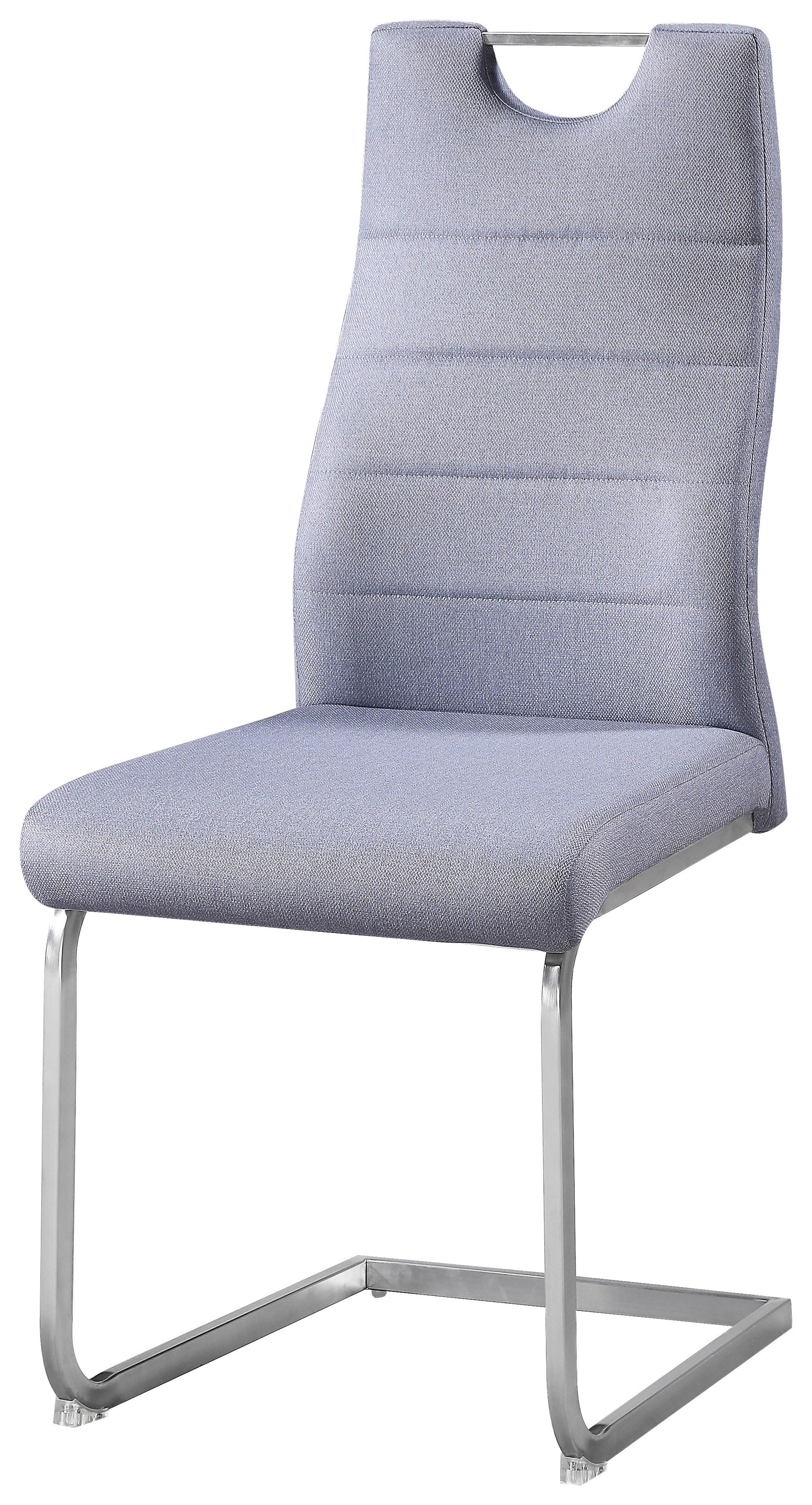 Nihajni Stol New York S, Siva - barve nerjavečega jekla/siva, Konvencionalno, kovina/tekstil (58/101/44cm) - Mömax