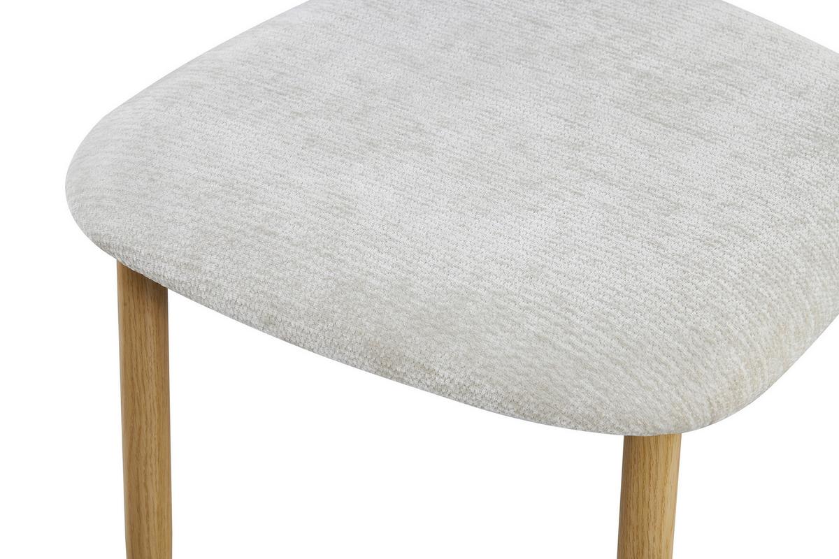 Stuhl Ida Beige ca. 50x80x57cm - Eichefarben/Beige, Design, Holz/Textil (50/80/57cm) - Mömax