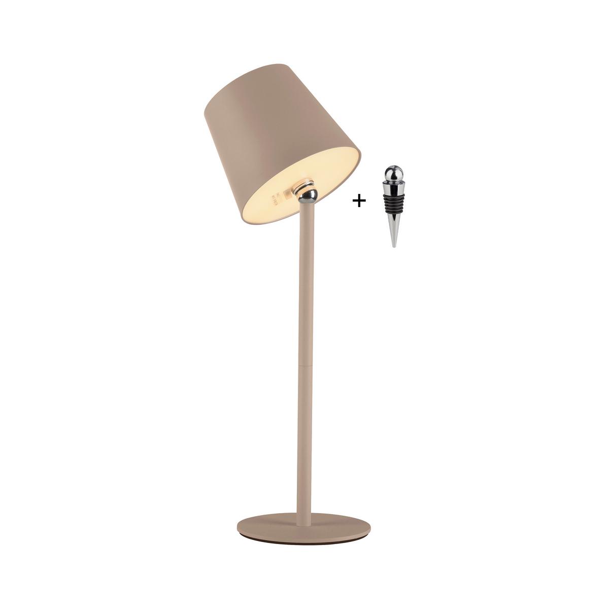 LAMPA STOŁOWA LED 19251-39 BOTERIA - kolor piaskowy, Modern, tworzywo sztuczne/metal (11/11/37cm)