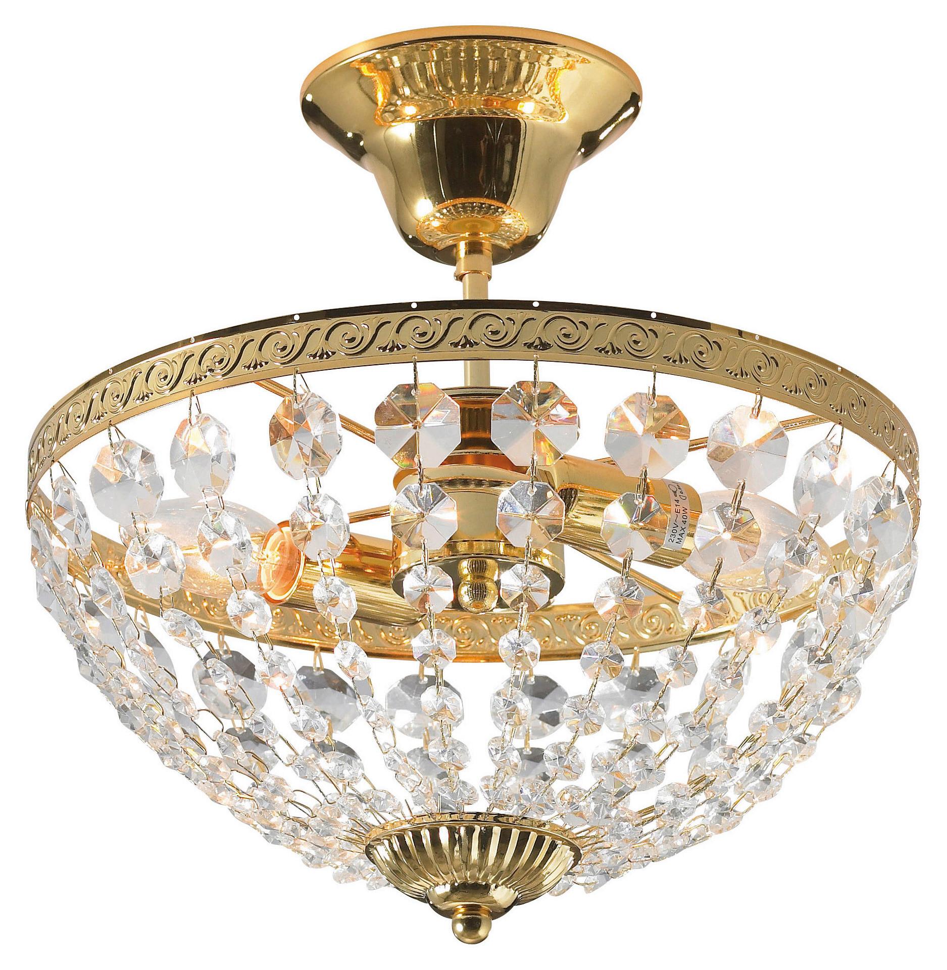 Deckenleuchte Hanaskog max. 40 Watt - Transparent/Goldfarben, Basics (30/30/30cm) - Markslöjd