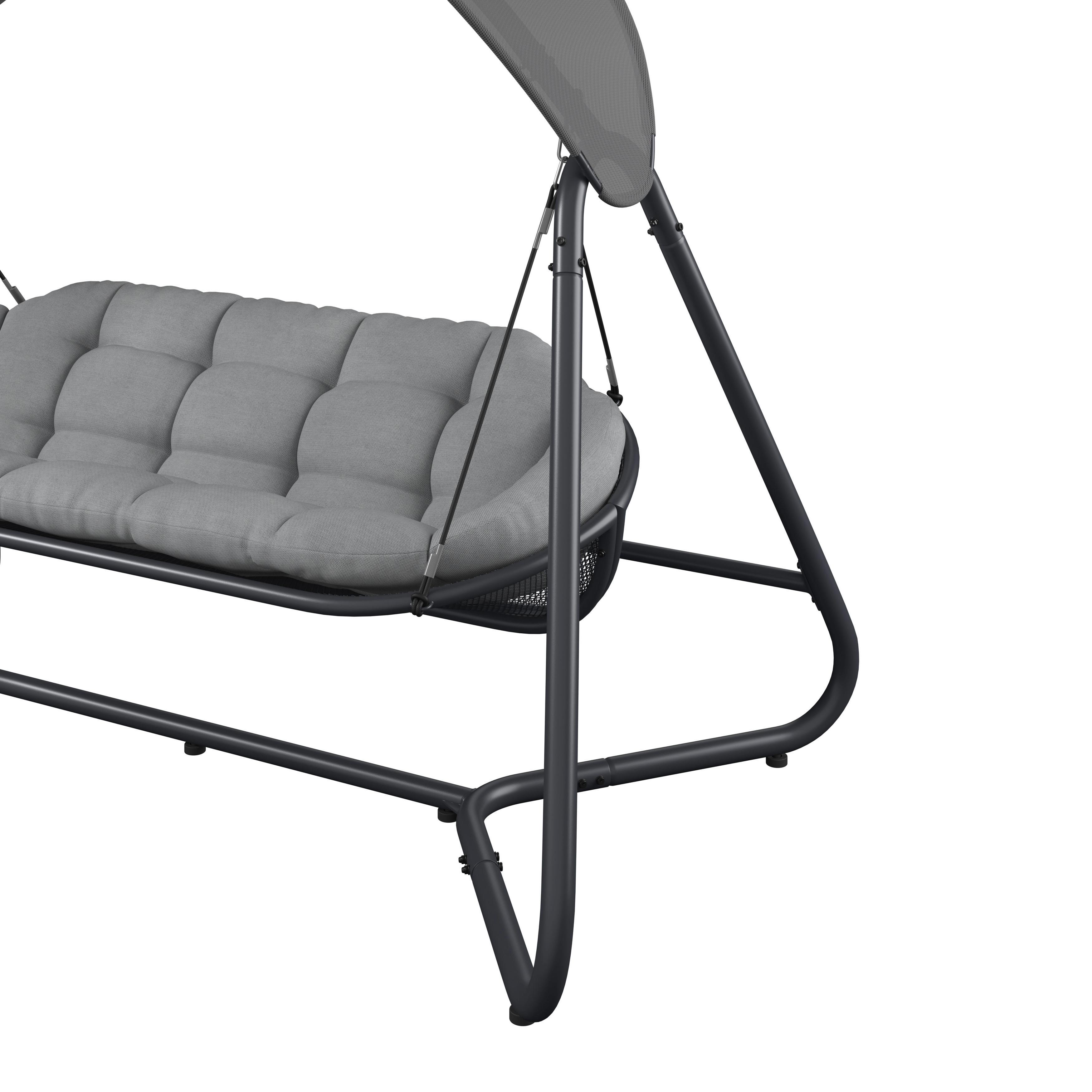 HAMMOCK HOLIDAY - ljusgrå/antracit, Modern, metall/textil (234,5/201/131,3cm) - Mömax