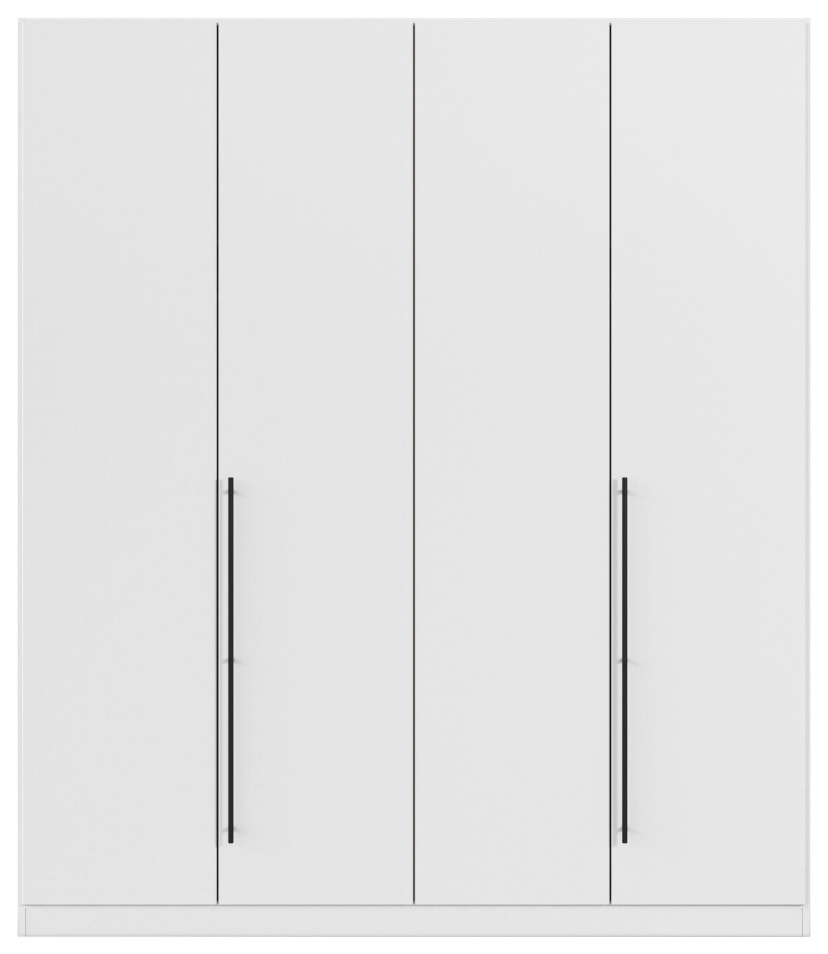 Kleiderschrank Safari Weiß - Weiß/Grau, KONVENTIONELL, Holzwerkstoff/Metall (181/229/54cm) - Based