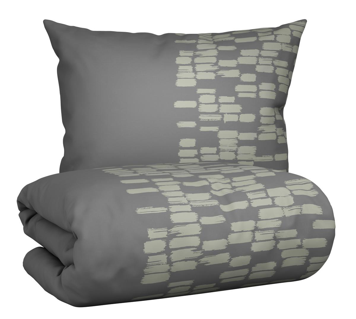 Posteljnina Brush Strokes - antracit, tekstil (200/200cm) - Modern Living