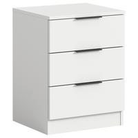 Nachtkästchen KOPENHAGEN ca.45x60x40cm Weiß - Schwarz/Weiß, MODERN, Holzwerkstoff/Kunststoff (45/60/40cm) - MID.YOU