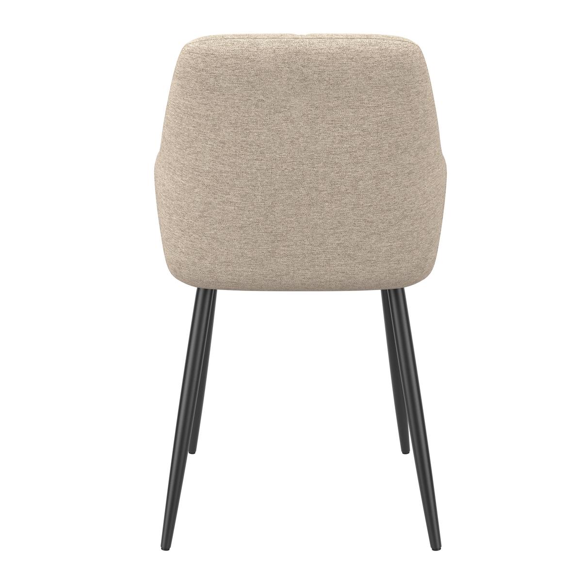 Naslanjač Hardy - črna/bež, Moderno, kovina/tekstil (57/86/64cm)