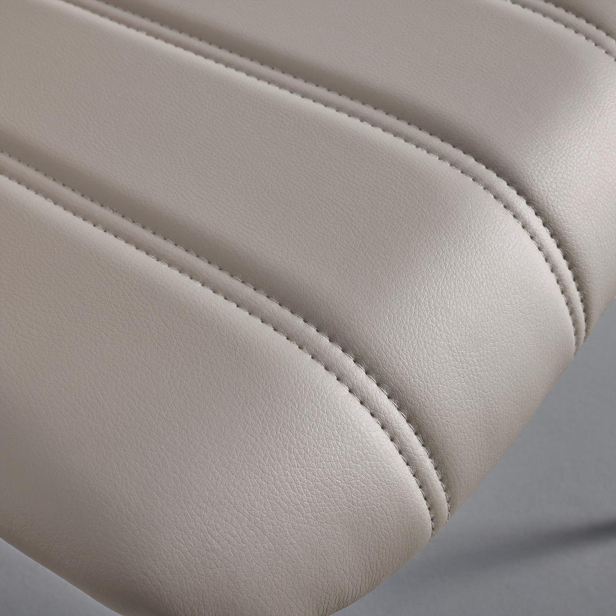 Stuhl Cera Taupe Lederlook Gepolstert - Taupe/Hellbraun, MODERN, Holz/Textil (42/78/54cm) - Bessagi Home