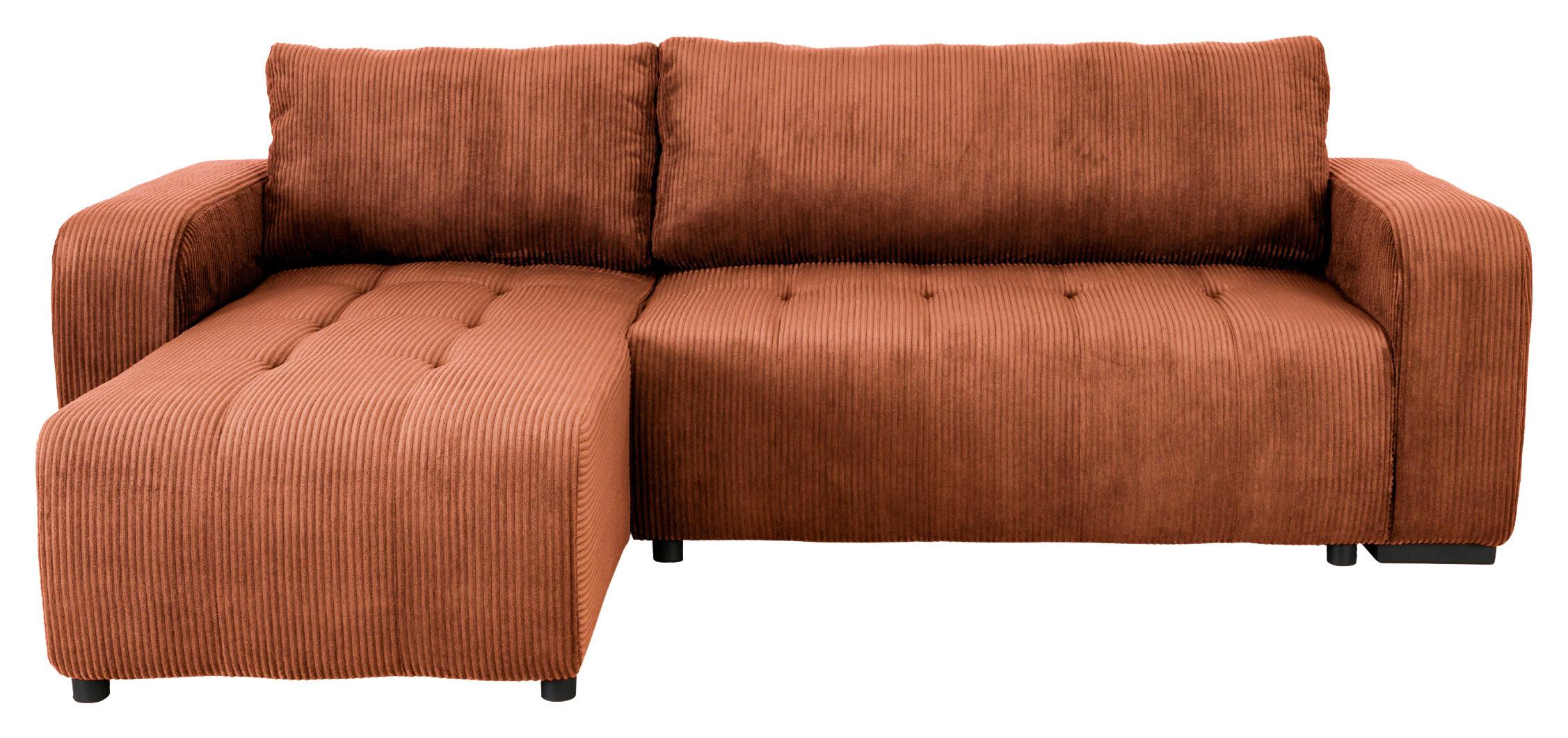 Ugaona Garnitura Marseille - crna/terakota, Trendi, drvo/metal (240/155cm)