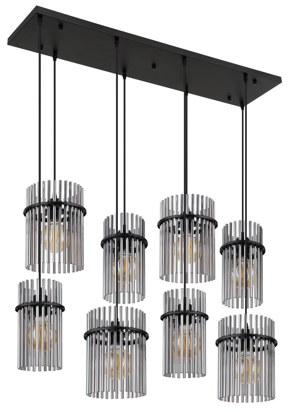 Viseća Svjetiljka Gorley - siva/crna, Basics, staklo/metal (110/38/125cm) - Globo