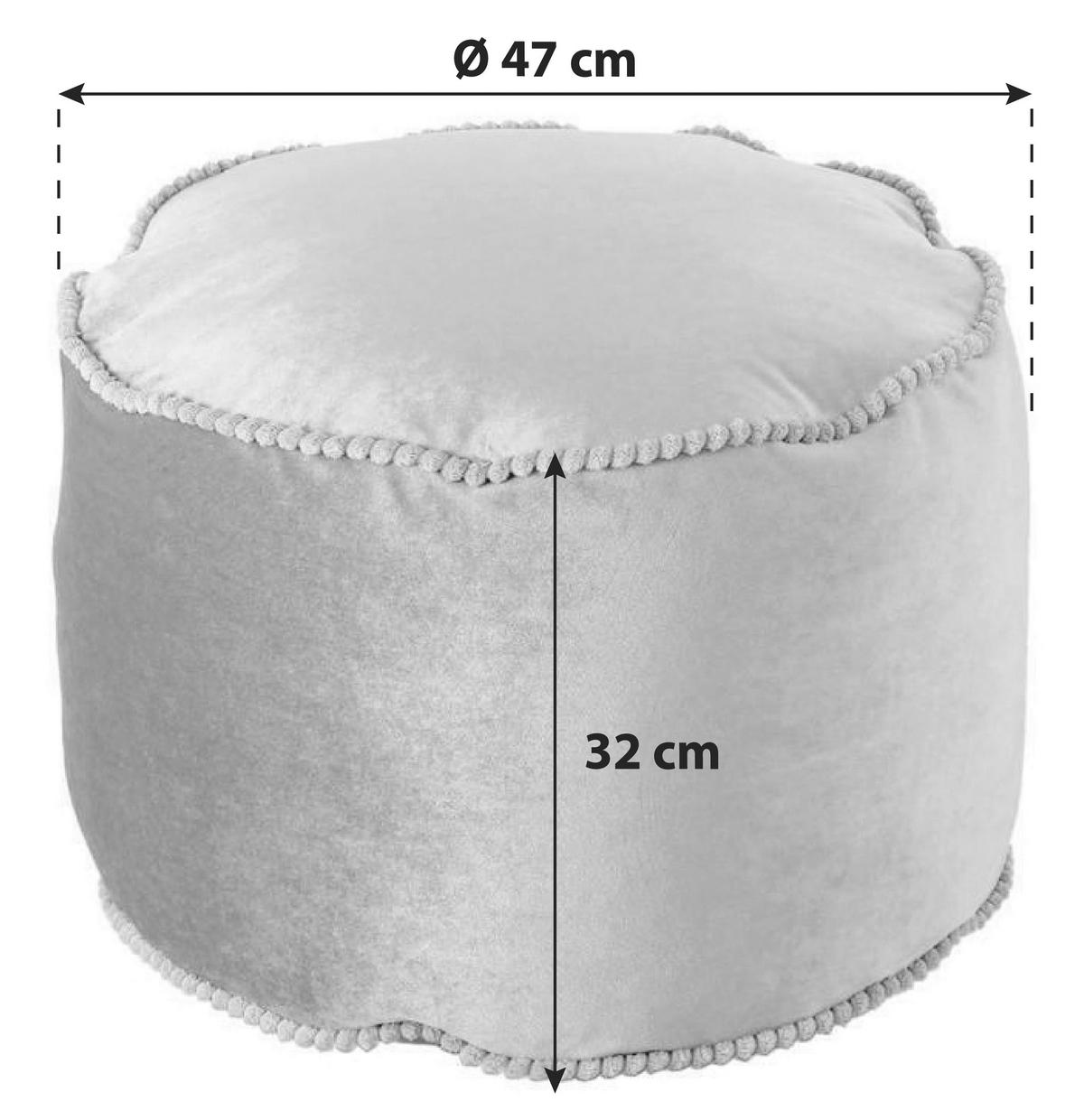 POUF Pouf Taj Mahal DxH 47x32 cm - Bronzefarben, Basics, Textil (47/32/47cm) - Kayoom