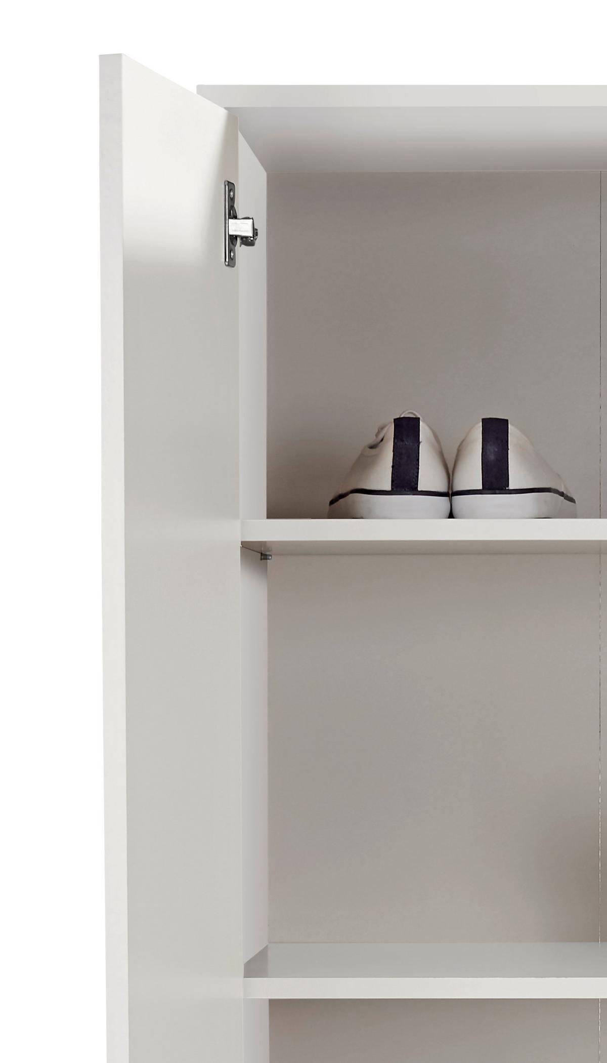 Višenamjenski Ormar Kv05 - bijela/boje aluminija, Moderno (62,4/178,6/35,4cm) - Best Price