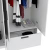 GARDEROB MED GÅNGJÄRNSDÖRRAR MILOS 4T1S - vit/svart, Modern, trämaterial/plast (180/210/54cm) - Mömax