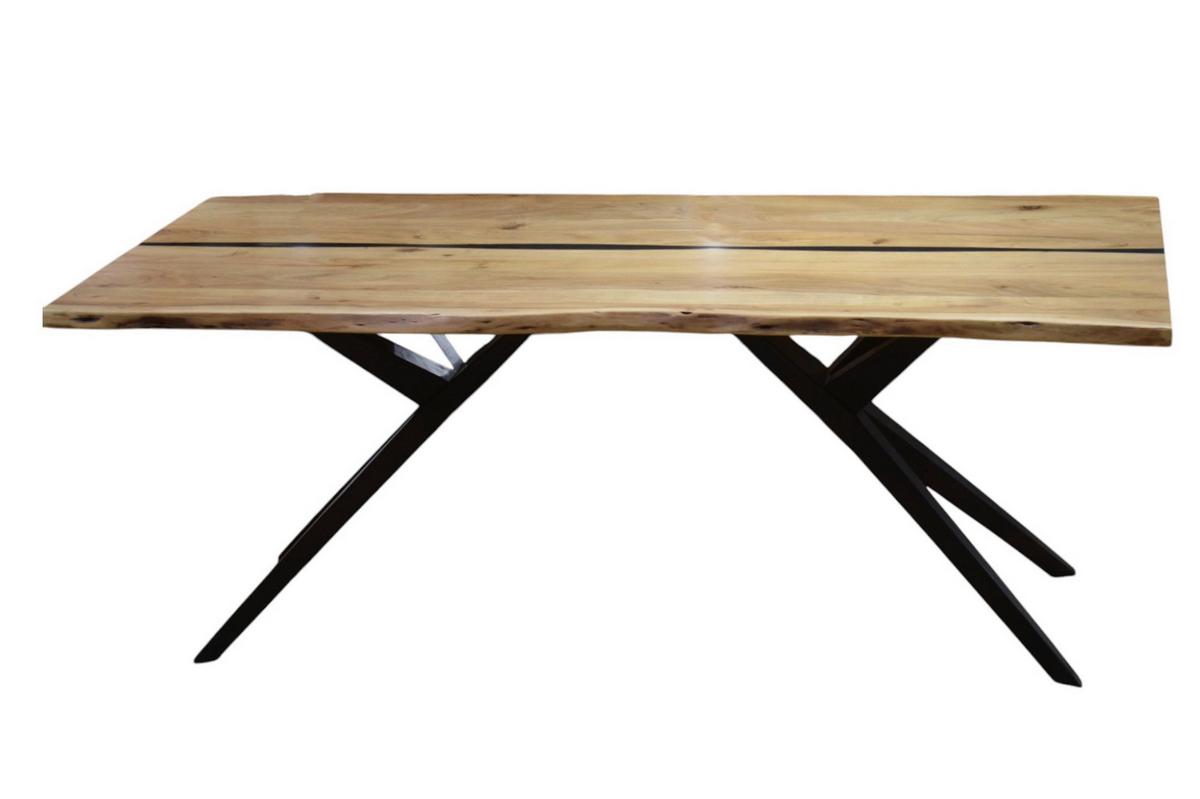 Esstisch Gregor Schwarz/Akaziefarben - Schwarz/Akaziefarben, Modern, Holz/Metall (175/76/90cm) - Mömax