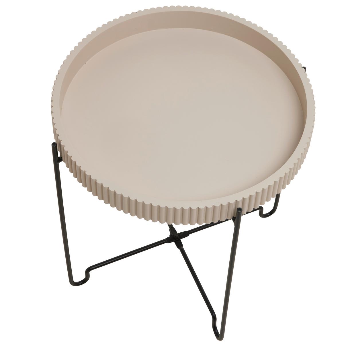 Kisasztal Ronja - fekete/homok, Modern, faalapú anyag/fém (36,5/36,5/37.5cm) - Mömax
