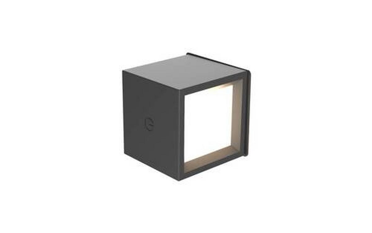 KINKIET LED BOX 8 SCHWARZ LUMBOX080NXWLNW - czarny, Basics, tworzywo sztuczne (7.5/7.5/7.5cm) - New Garden