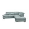 Ecksofa Dalida Mintgrün Chenille mit Bettkasten - Chromfarben/Mintgrün, Design, Textil/Metall (280/254cm) - Livetastic