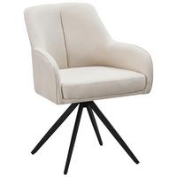 KRZESŁO Z PODŁOKIETNIKAMI ZWEI - beżowy/czarny, Modern, metal/drewno (62/83/62cm) - Livetastic