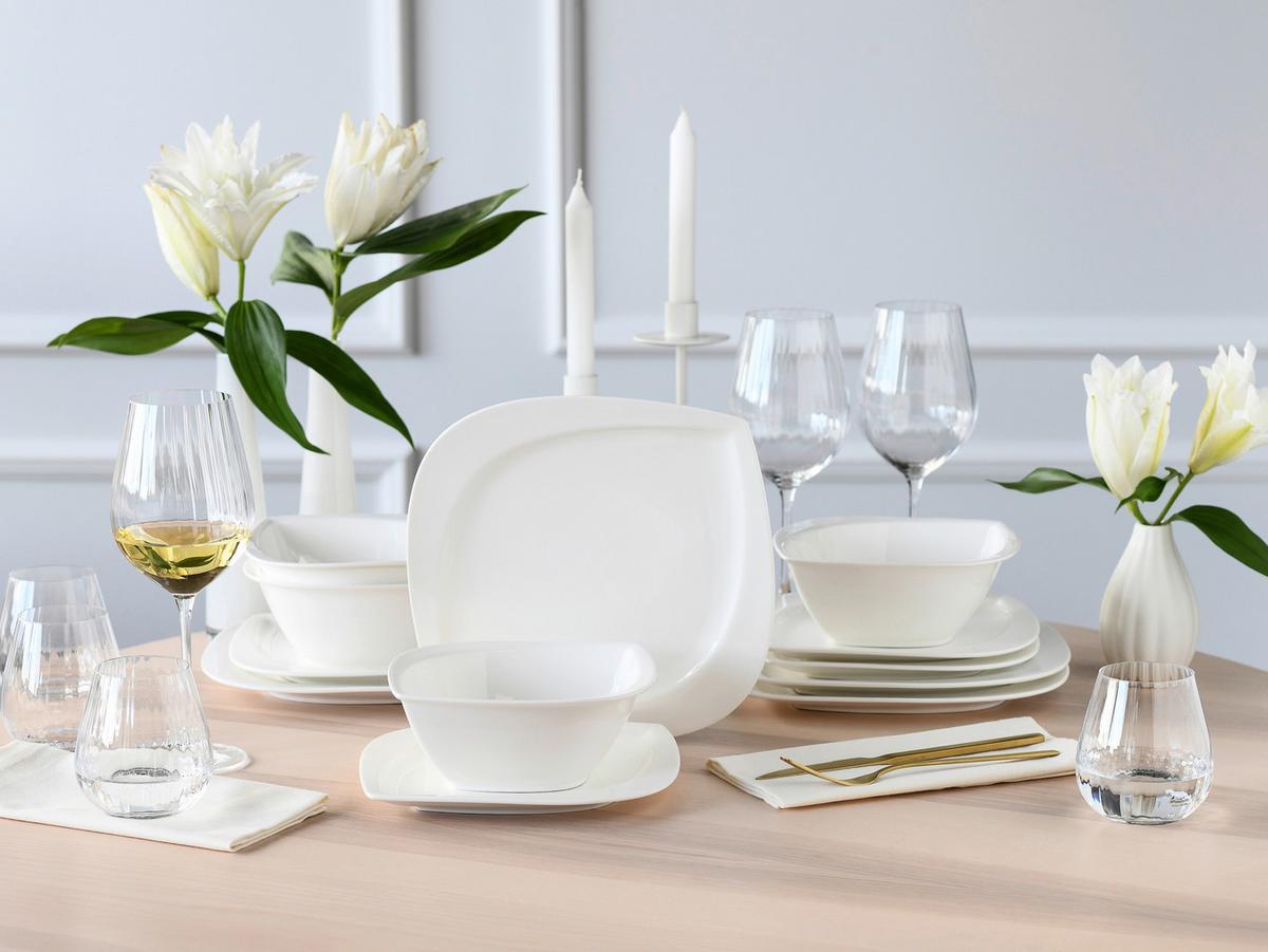 Jedilni Servis Melbourne Creme, 12-Delni - bela, Basics, keramika - Creatable