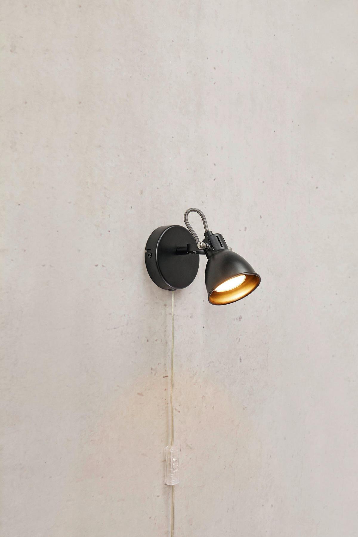 Wandleuchte Mion Wall Schwarz max. 7 Watt - Schwarz, Basics, Metall (10/14/11,5cm) - Markslöjd