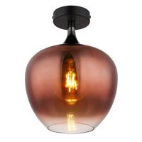DECKENLEUCHTE 15548DG - Klar/Chromfarben, Design, Glas/Metall (24/31,5cm) - Globo