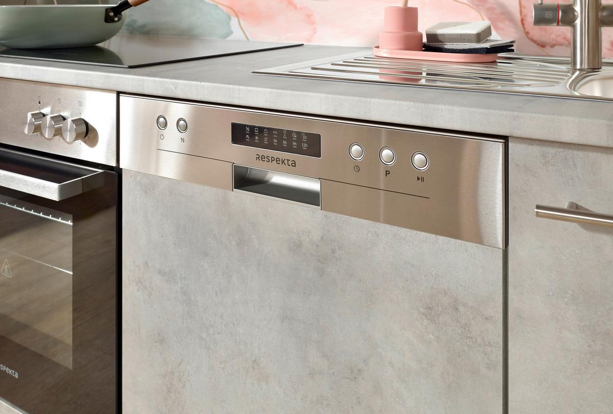 Kotna Kuhinja Z Aparati Malia, 280x172cm - barve nerjavečega jekla/siva, Basics, kovina/leseni material (280/172cm) - Respekta