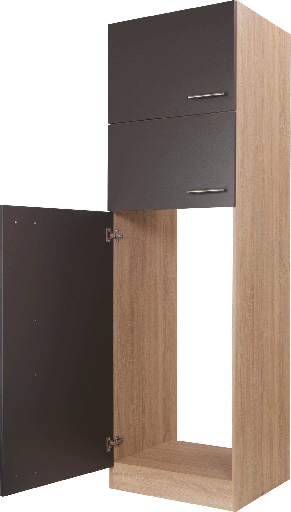 Omara Za Vgradno Napravo Merle, Barva Hrasta, Siva - srebrne barve/siva, Basics, kovina/leseni material (60/200/60cm) - Respekta