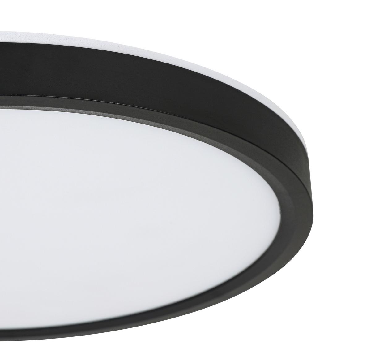 LED-Deckenleuchte Tir Scwharz/Weiß max. 18 Watt - Schwarz/Weiß, MODERN, Kunststoff (30/2,5cm) - Mömax