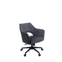 Drehstuhl Valletta Anthrazit/Schwarz - Anthrazit/Schwarz, KONVENTIONELL, Textil/Metall (63/82-88/61cm) - Premium Living