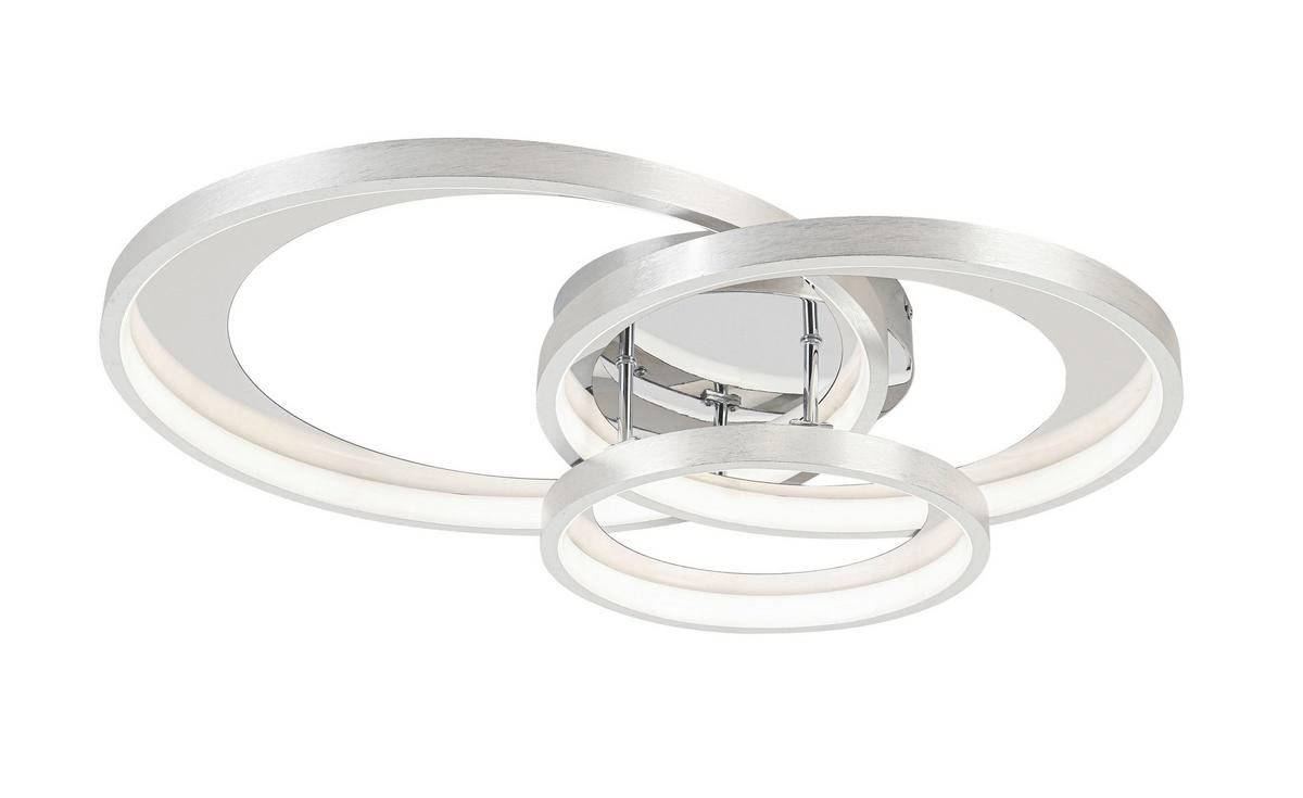 LAMPA SUFITOWA LED MATTEO *SBN*SH* - kolor aluminiowy/kolor chromowy, Design, tworzywo sztuczne/metal (54,2/46,8/11cm) - Novel