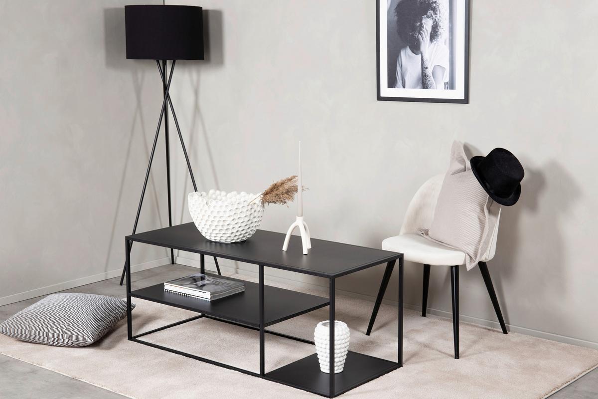 COUCHTISCH STAAL - Schwarz, Design, Metall (120/50/50cm) - Livetastic