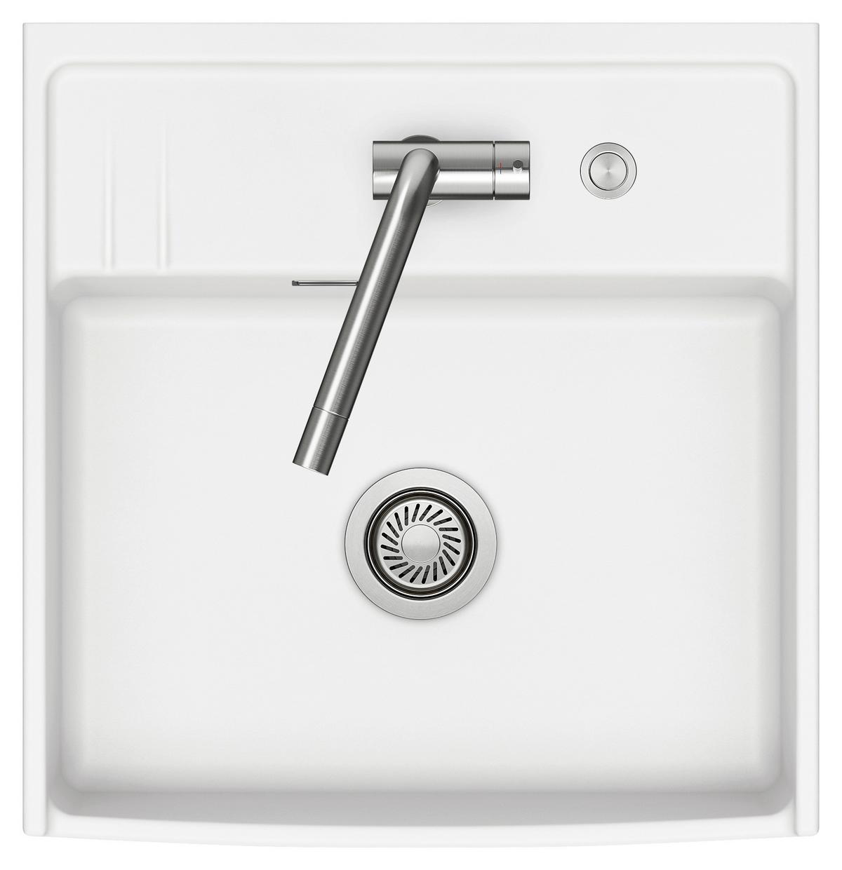 Spüle Kentro 60 Weiß ca. 59,5x61,8cm - Weiß, Keramik (59,5/61,8cm) - Systemceram