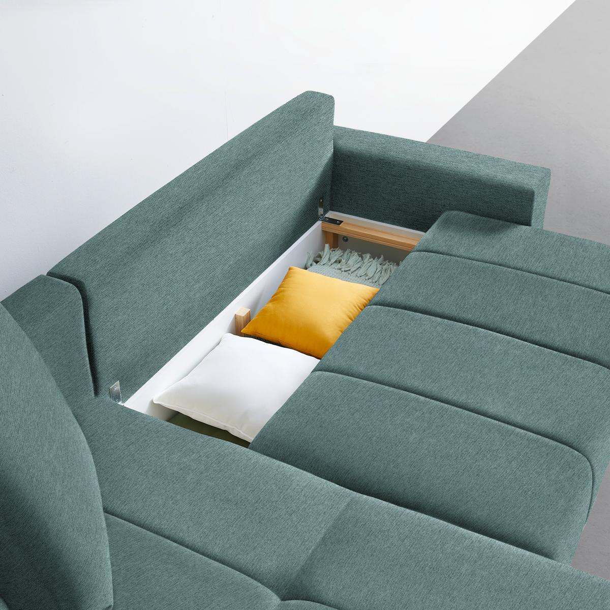 Ecksofa Alatri Petrol - Petrol/Schwarz, Modern, Kunststoff/Textil (289/90/176cm) - Based
