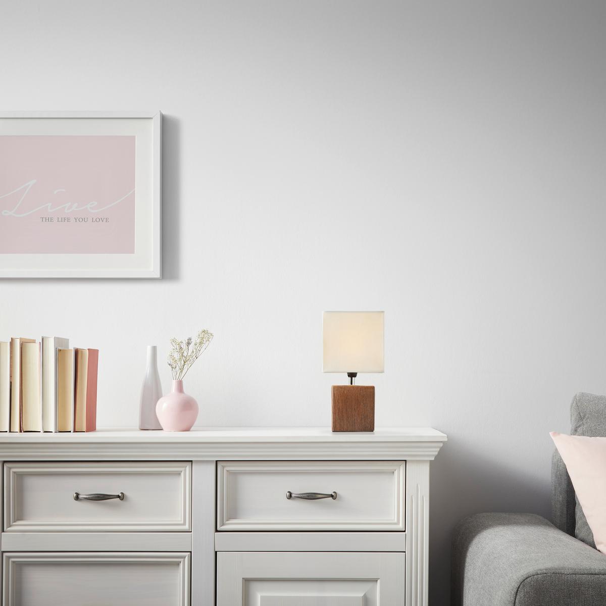 Tischleuchte Wanda max. 25 Watt - Dunkelbraun/Beige, Modern, Keramik/Textil (15,5/28,5cm) - Mömax