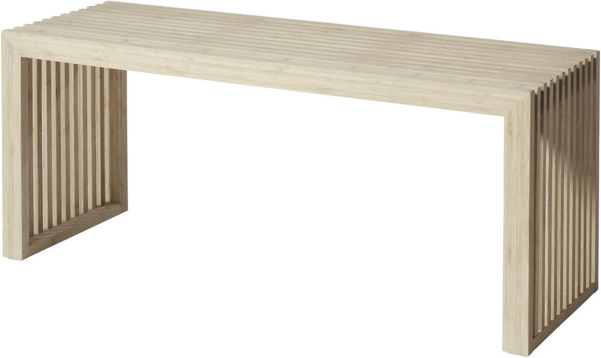 Sitzbank ''Rib'', aus Echtholz, Bambusfarben - Naturfarben, KONVENTIONELL, Holz (104/43/35cm) - MID.YOU